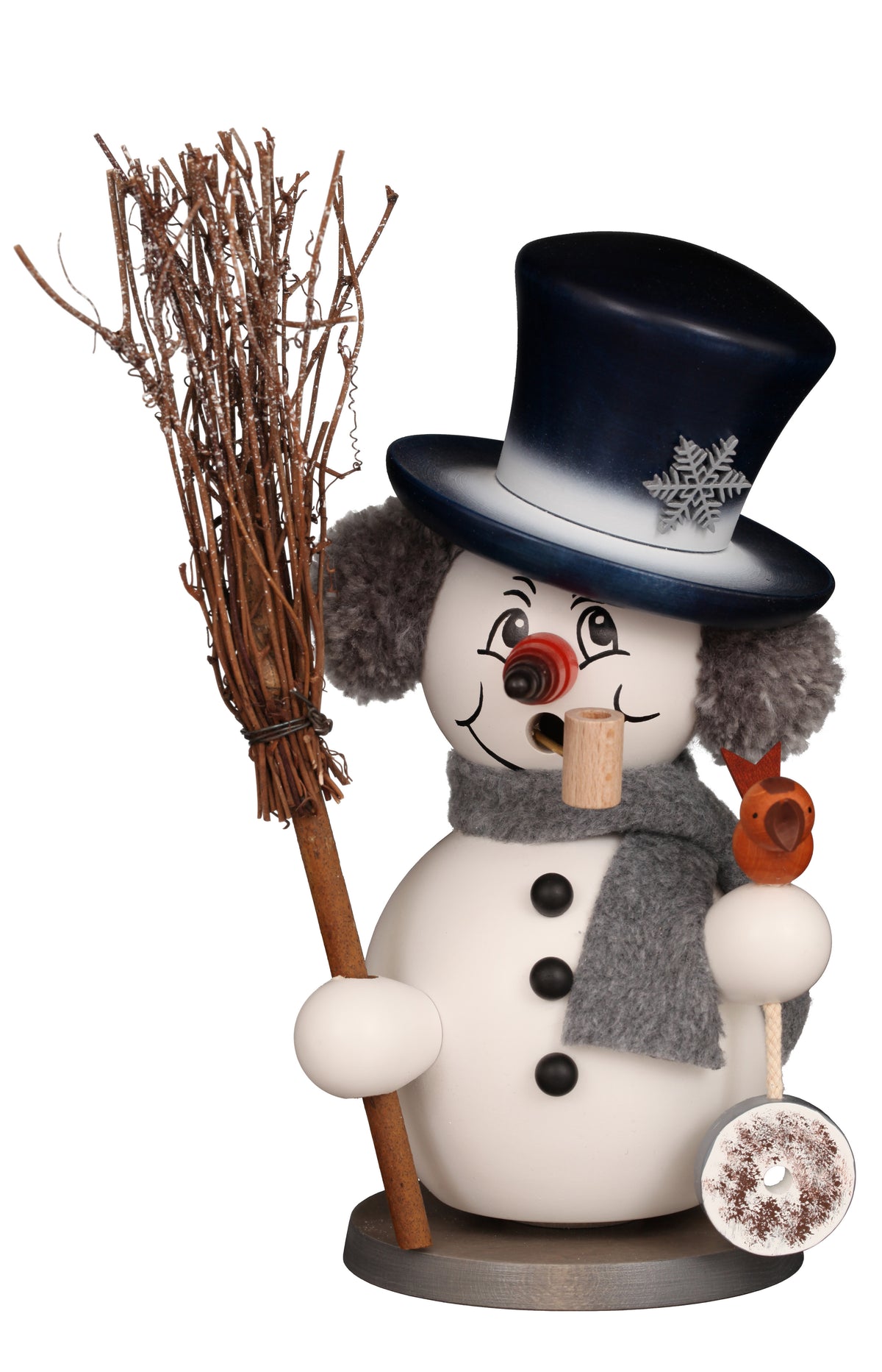 German Smoking Man-Snowman Gray