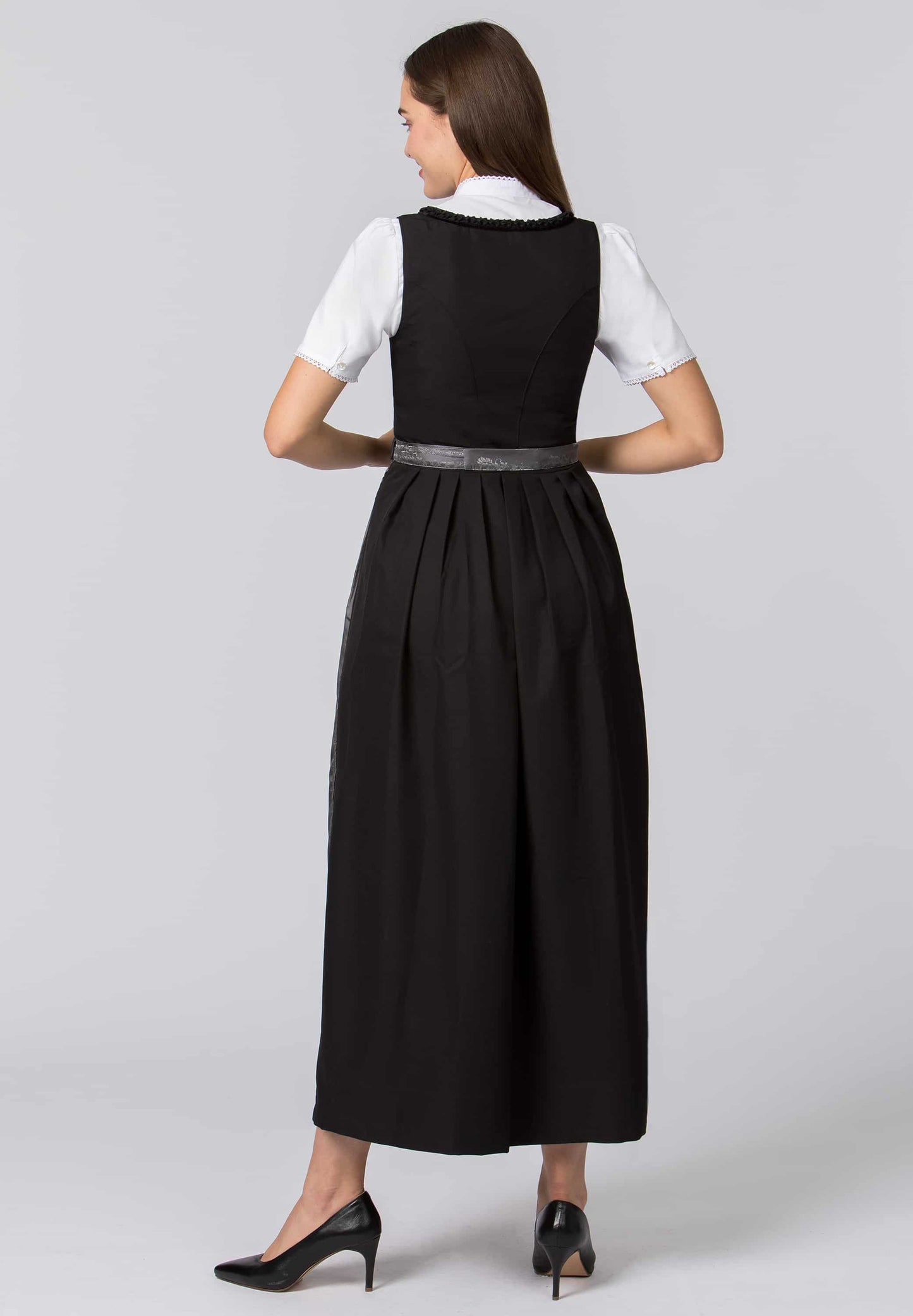 Aline 96cm Graphit dirndl apron