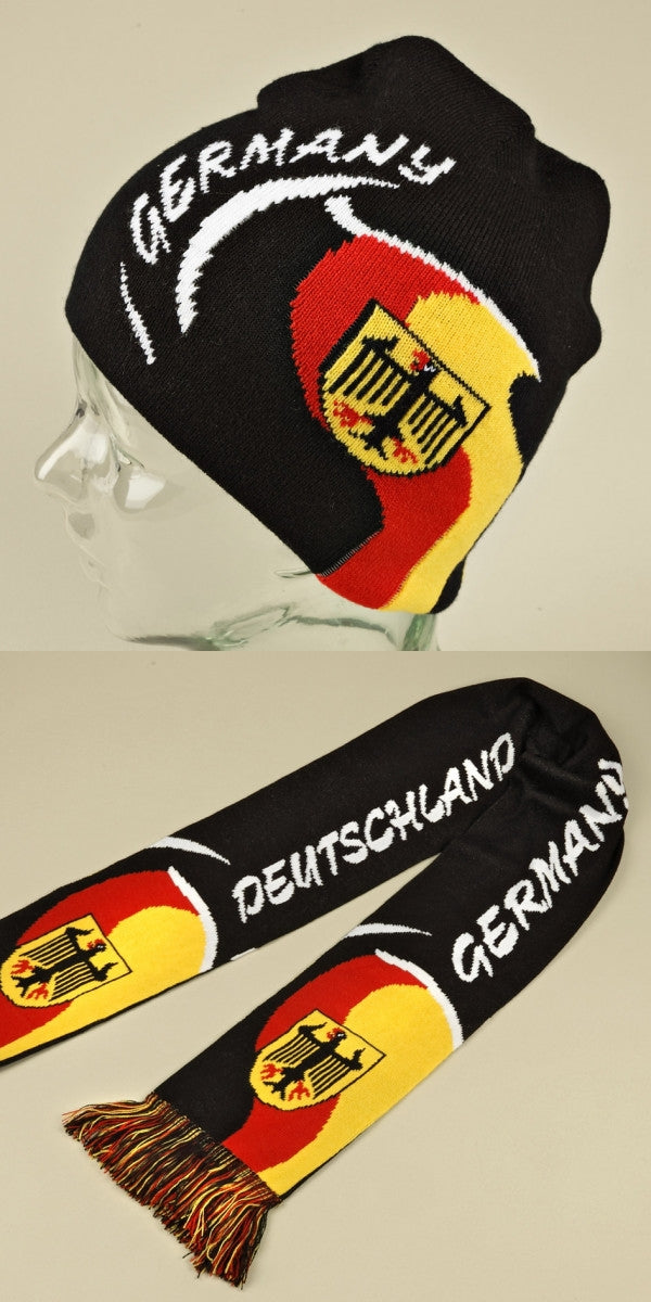German Flag colored Scarf & Hat