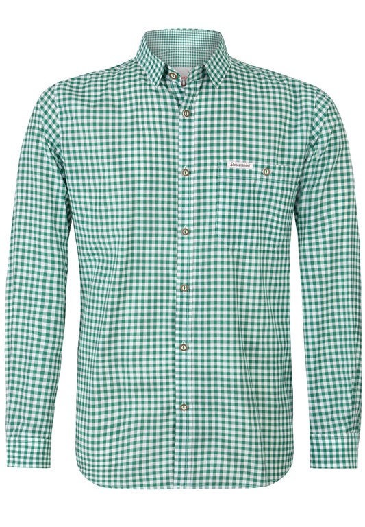 Thomas Dark Green Comfort Fit Men's Shirt