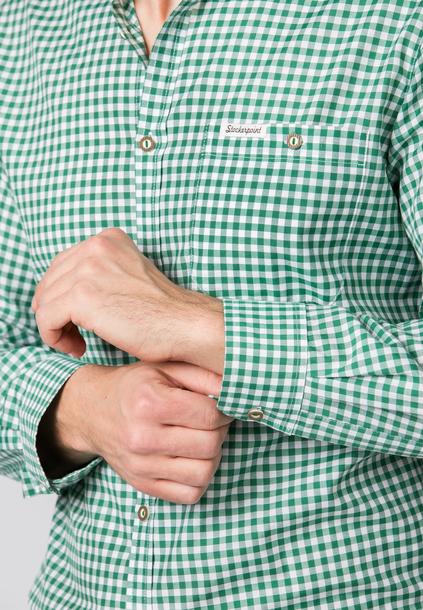 Thomas Dark Green Comfort Fit Men's Shirt