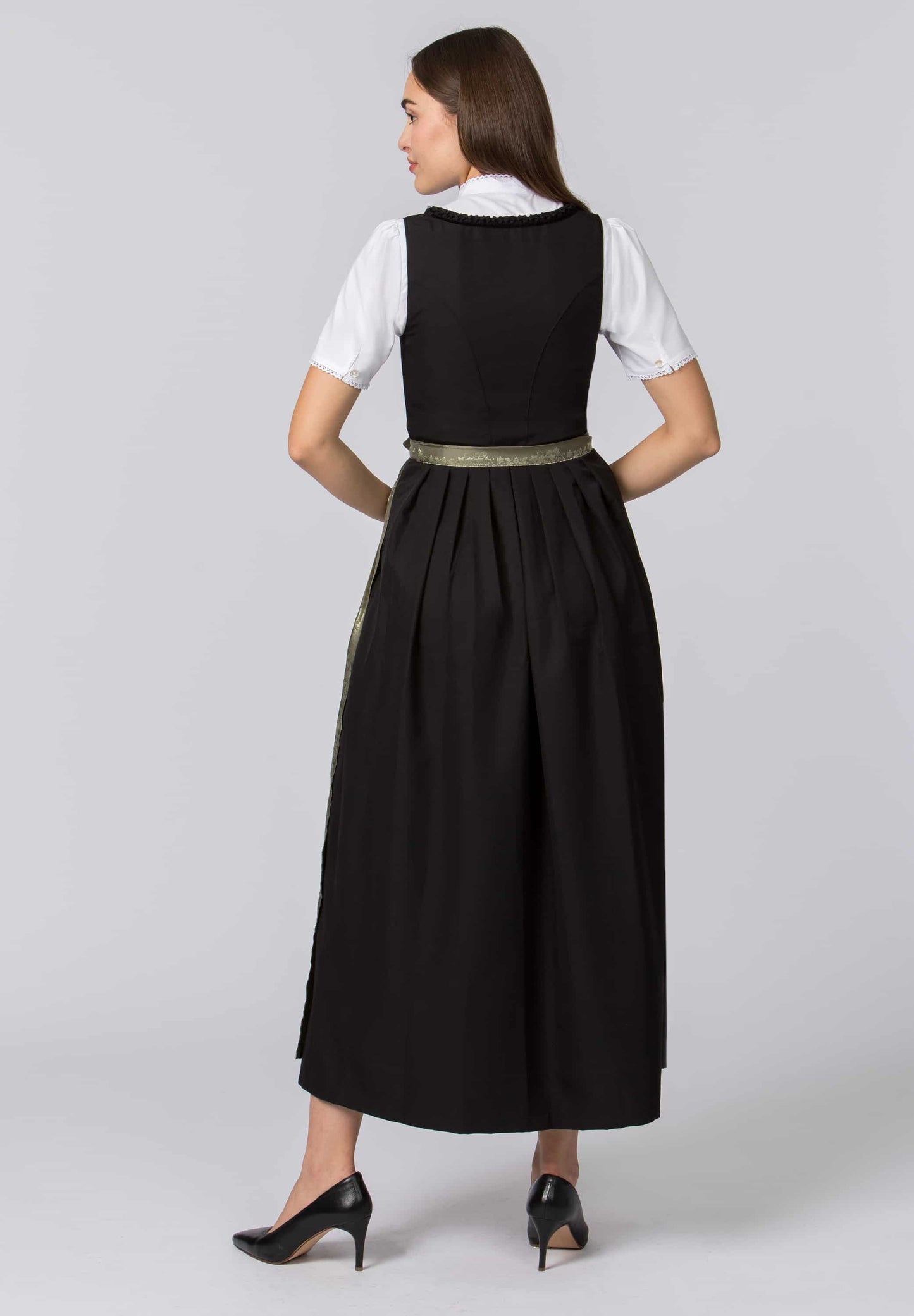 Aline Moss Green 96cm dirndl apron