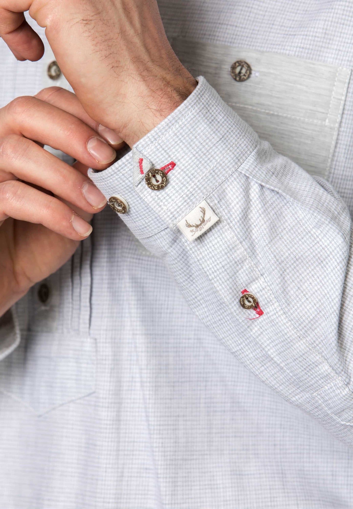 Flori Gray Bavarian Men's Shirt