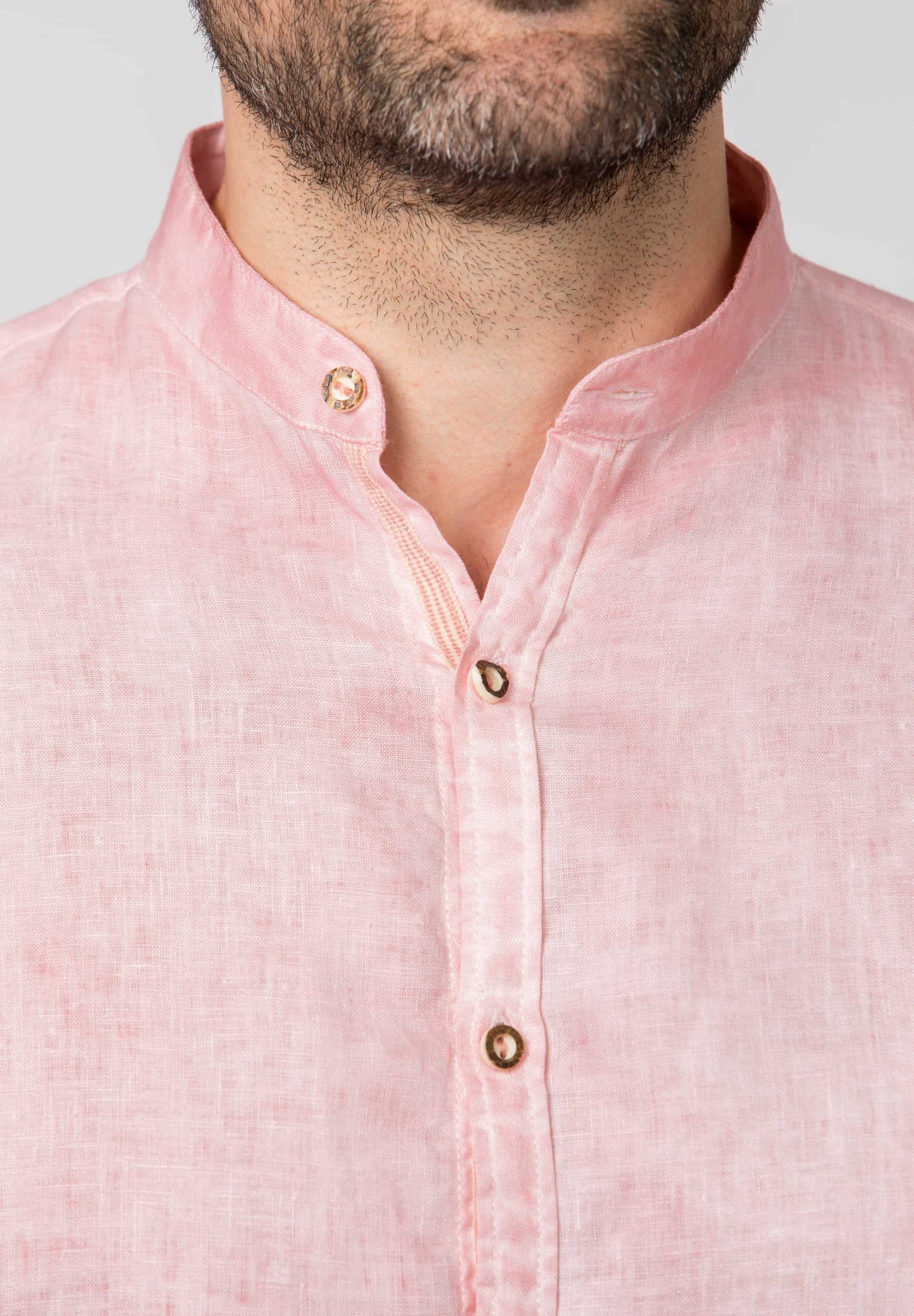 Sergio Rosa Linen Men's Button Tab Shirt