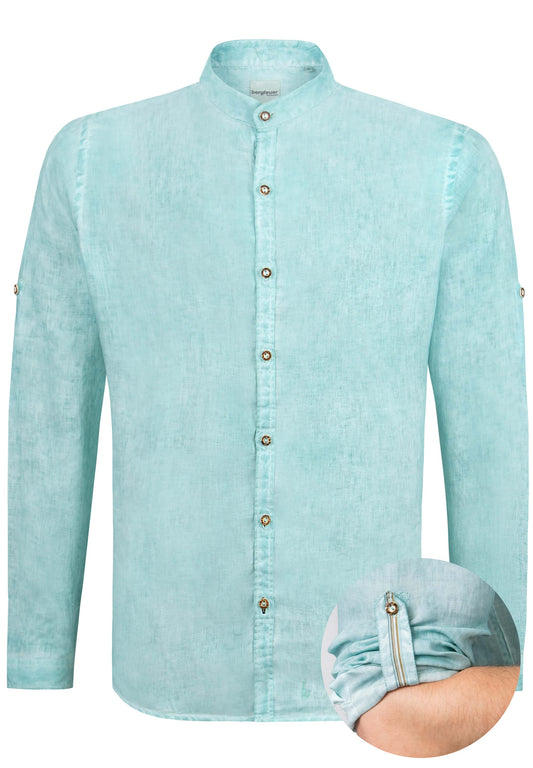 Sergio Ocean Linen  Men's  Button Tab Shirt