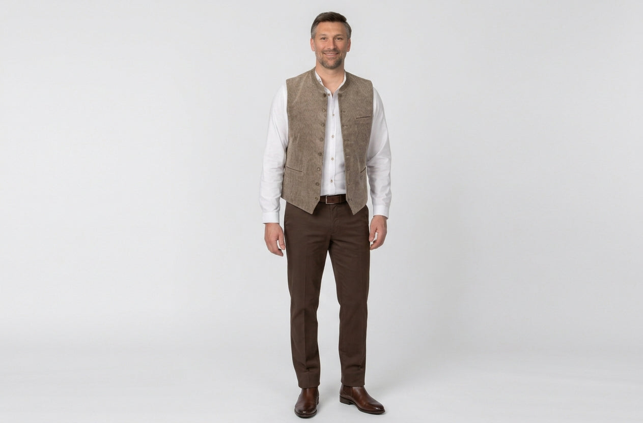 Egidio Reed Green Traditional Vest-see matching jacket