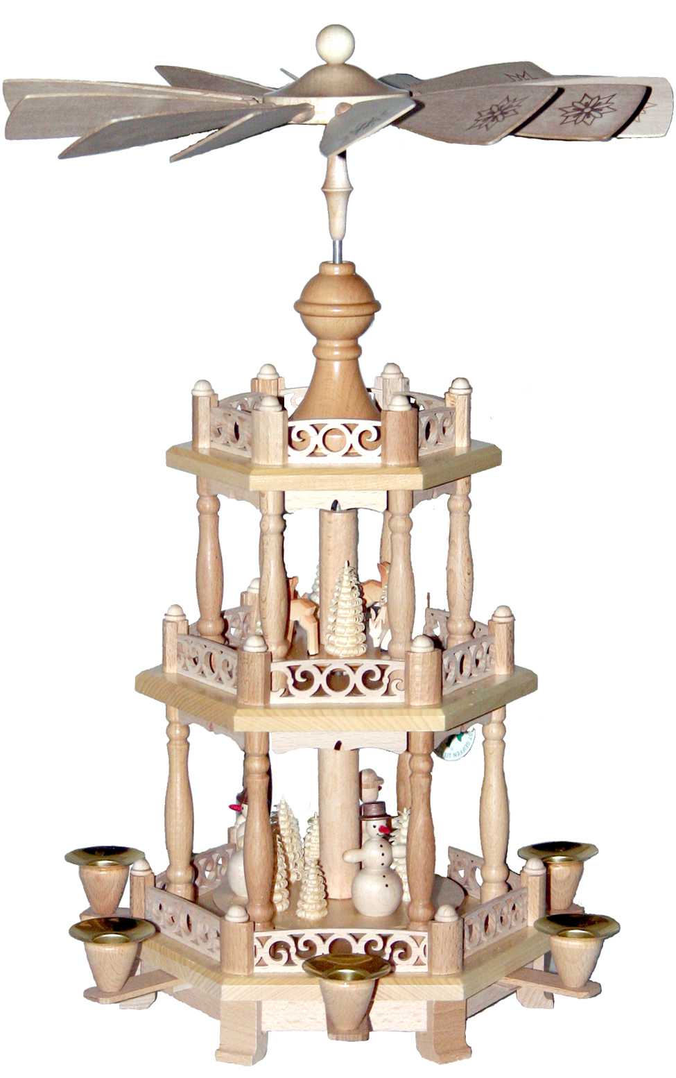 Pyramid- Three Tiers of Snowmen & Deer