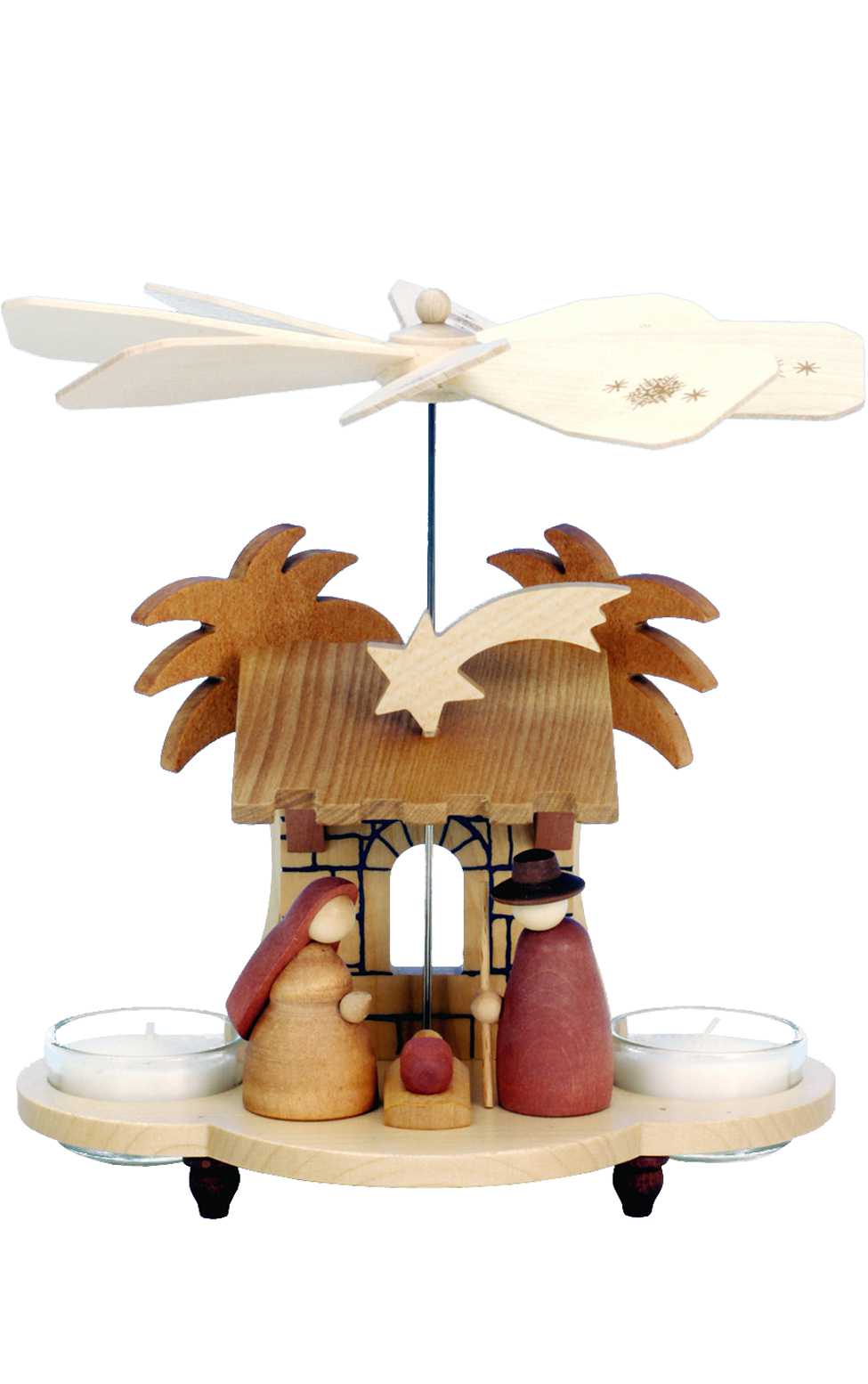 Pyramid- Holy Family Natural Wood Finish