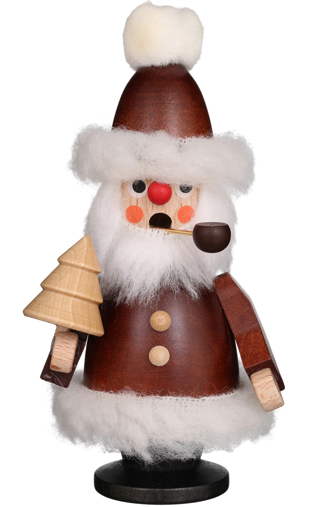 Incense burner natural wood Santa