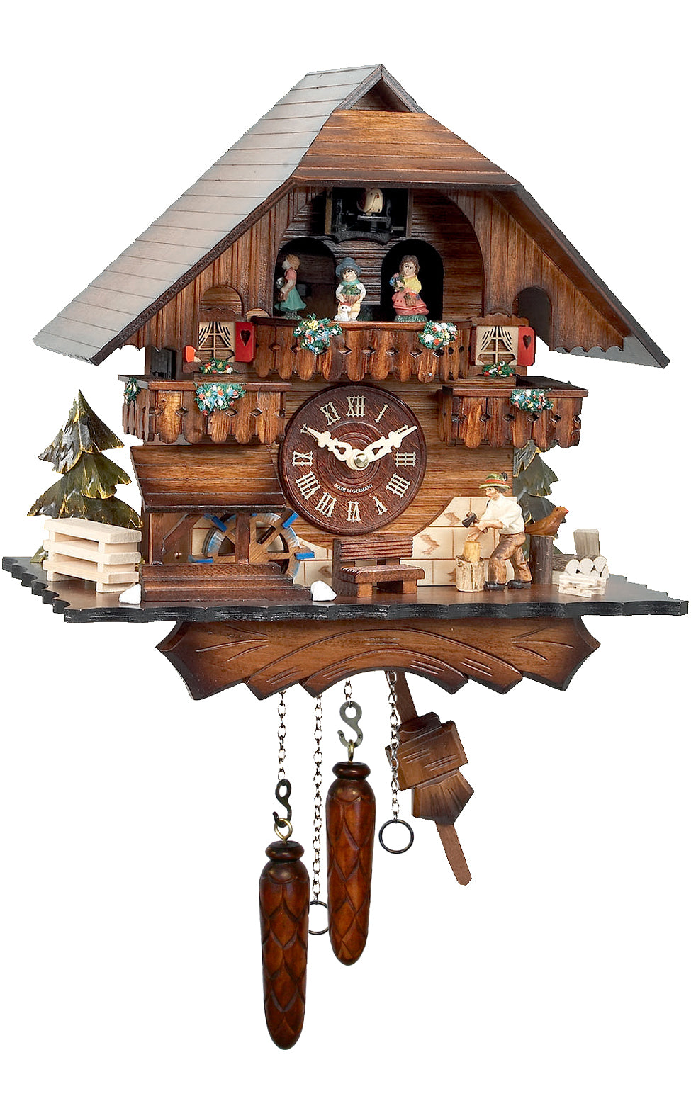 Woodchopper Chops and Dancers Twirl with Waterwheel Turns Every Hour | MyDirndl.Com™