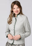 Elisabeth Light Gray & Green Wool Women's Jacket