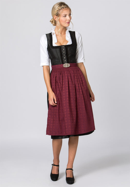 Bordeaux Dirndl Apron 70cm | MyDirndl.Com