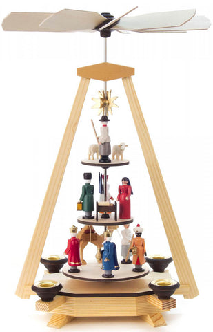 Pyramid with nativity scene 3  levels