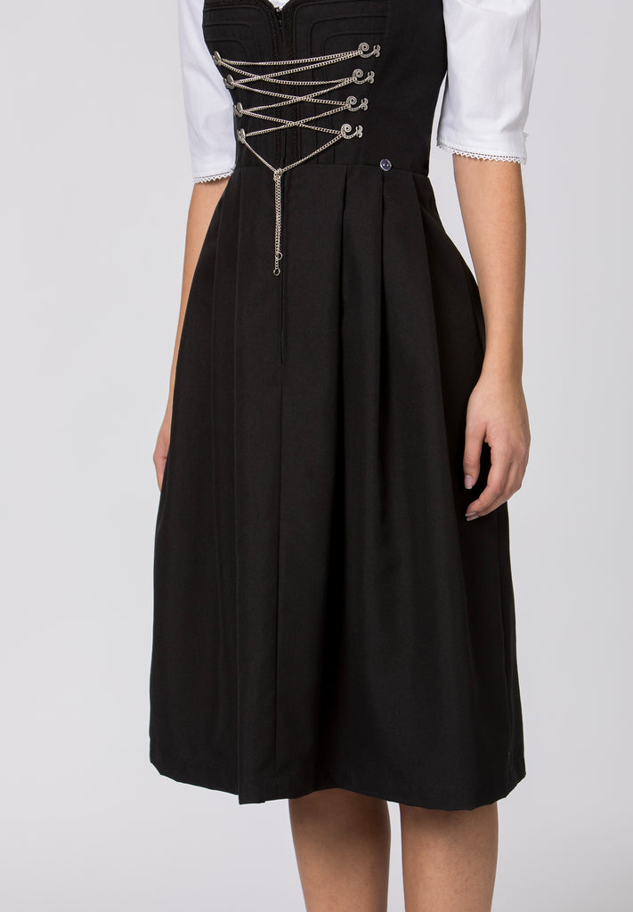 German Maxi Dirndl Long Anna Black