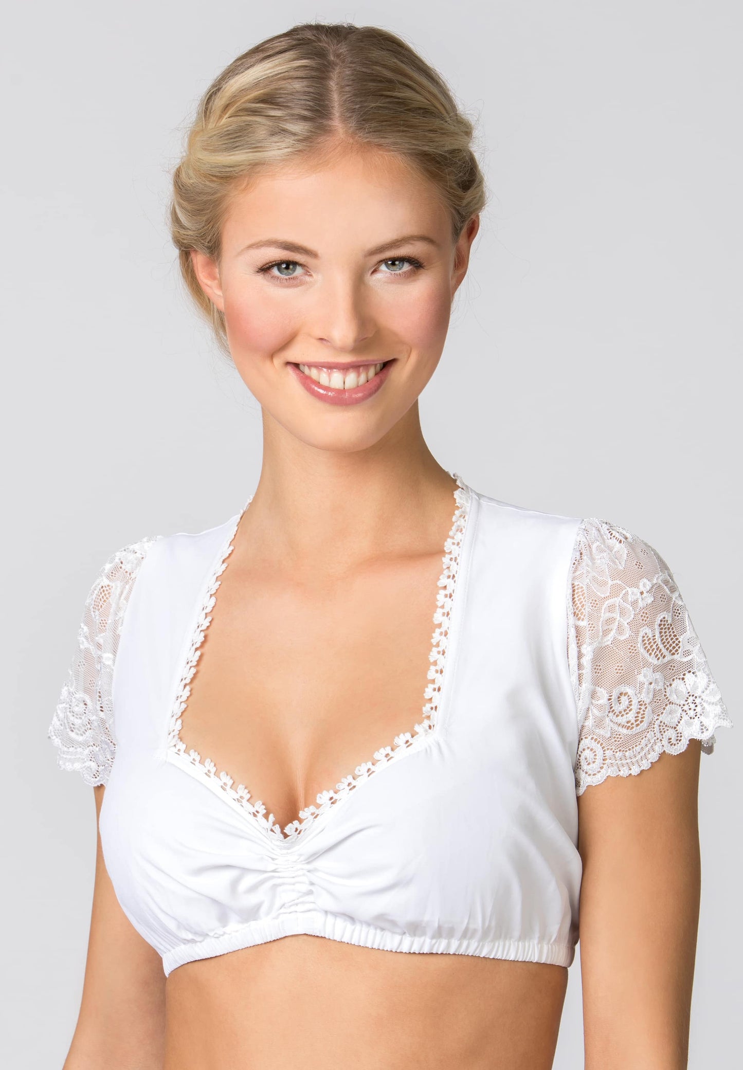 Meline Weiss Women's Dirndl Blouse