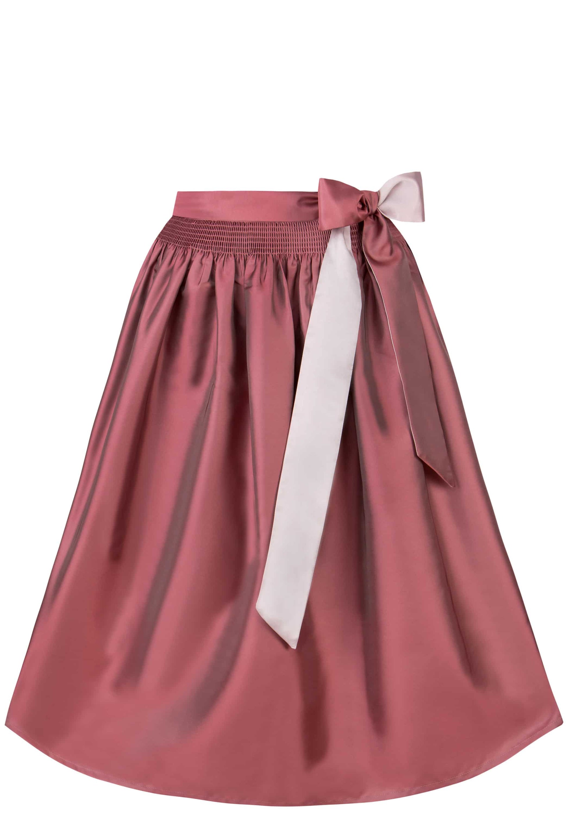 Pink skirt with a white ribbon on a white background