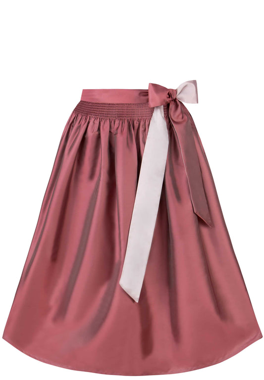 Pink skirt with a white ribbon on a white background