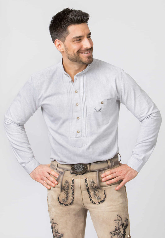 Flori Gray Bavarian Men's Shirt