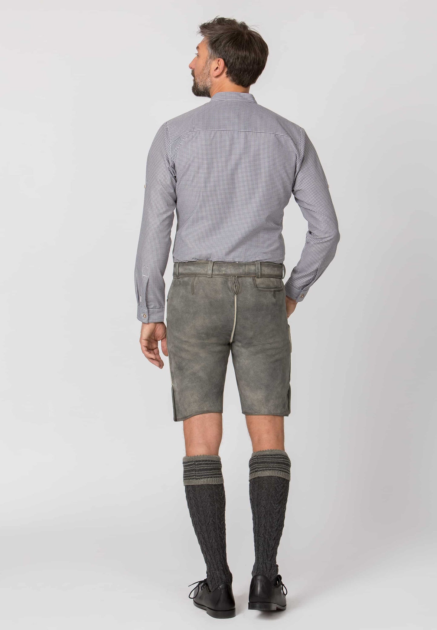 Marius Anthracite  Button Tab Men's Shirt