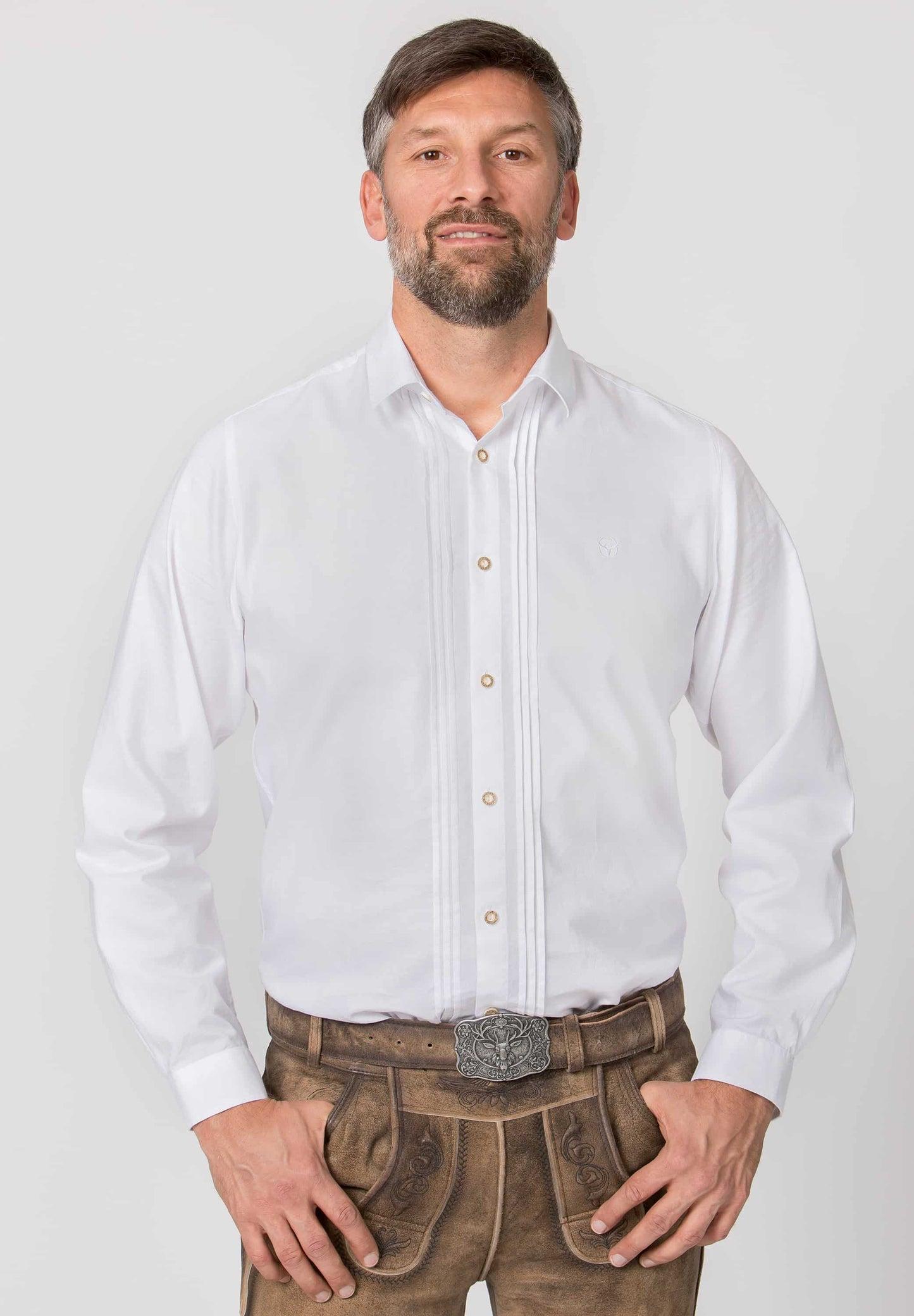 Dietmar White Traditional Men's Shirt