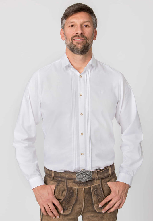 Dietmar White Traditional Men's Shirt