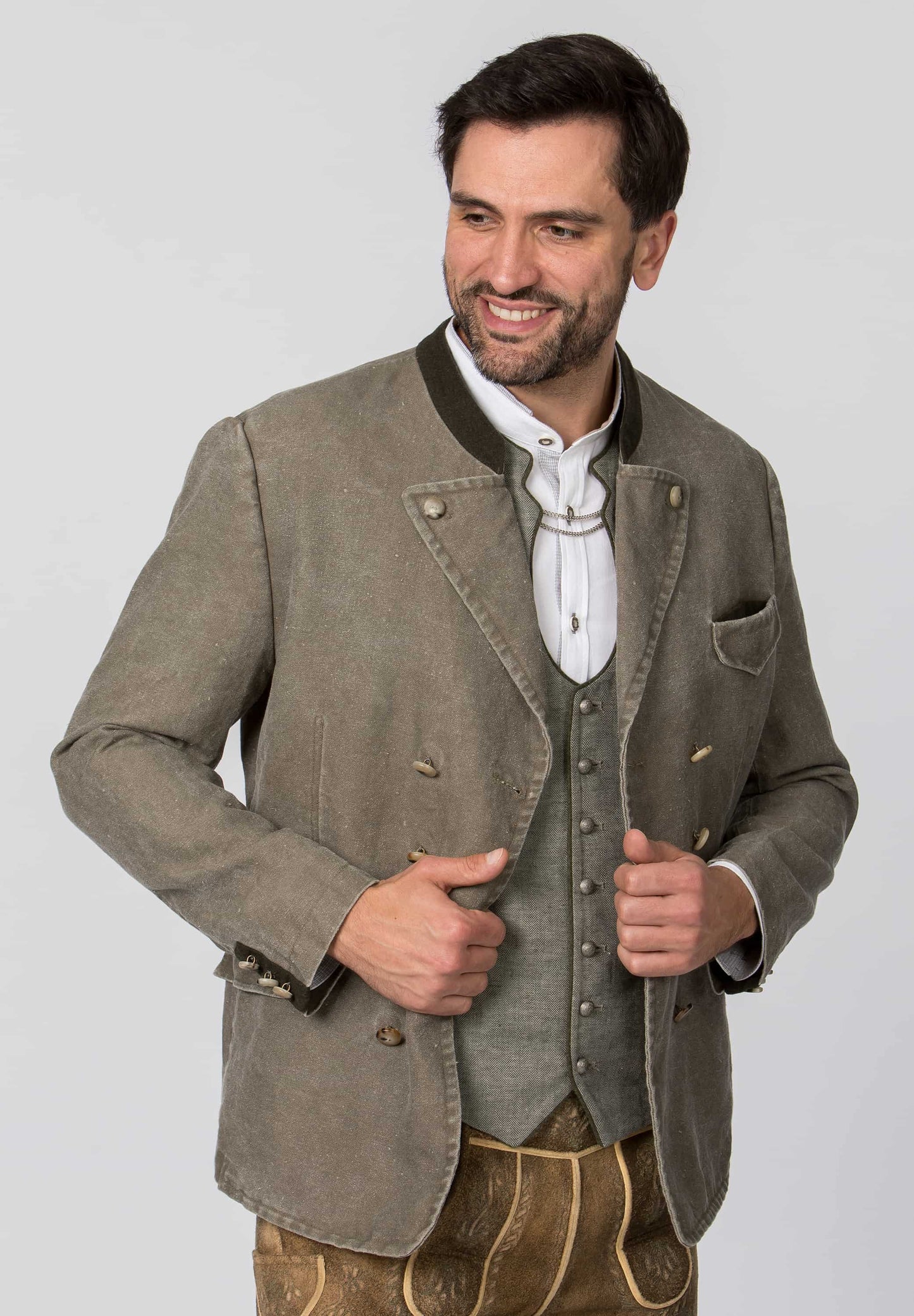 Guido Olive Men's Trachten Jacket