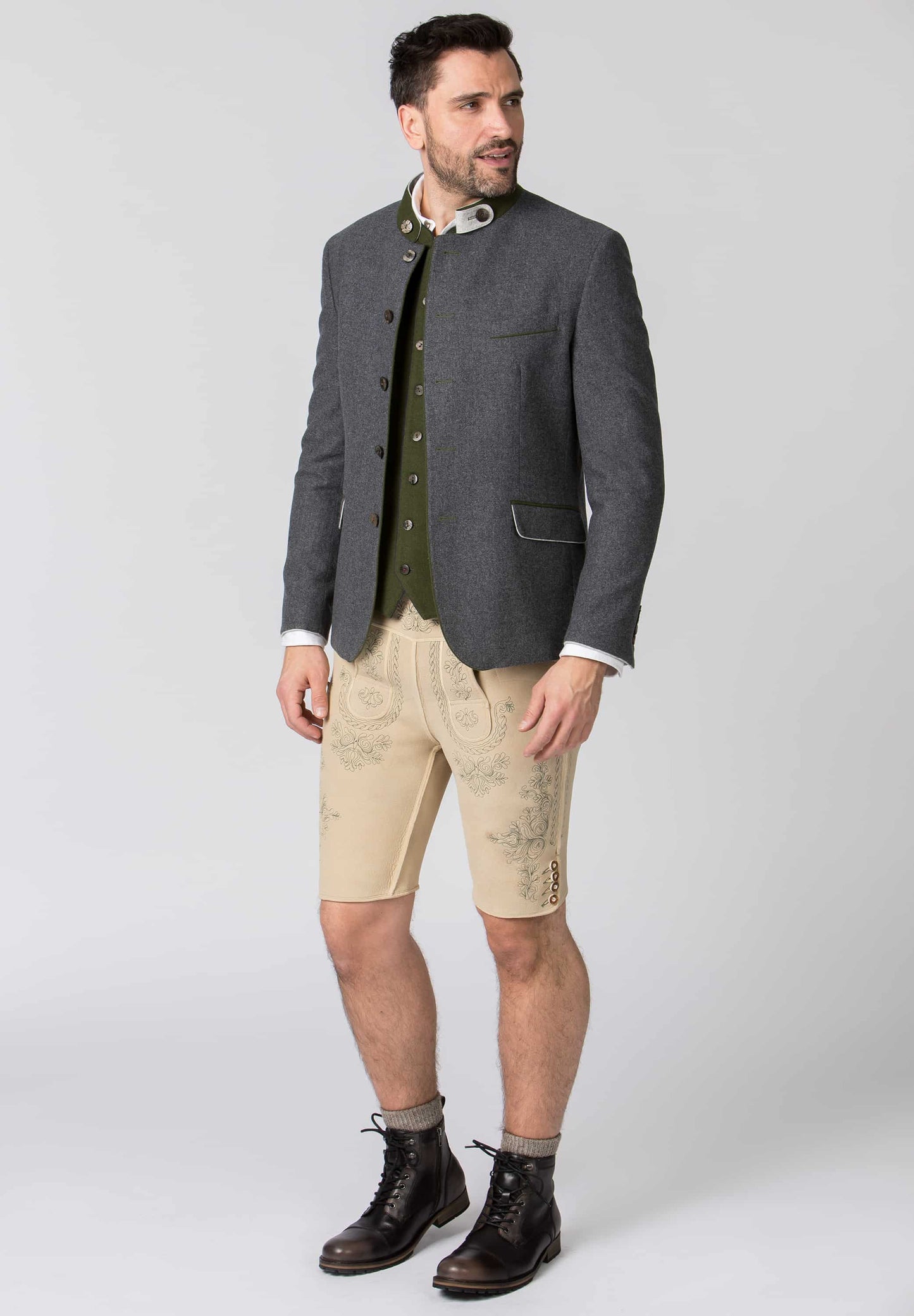 Luciano Stein Grun Trachten Men's Jacket