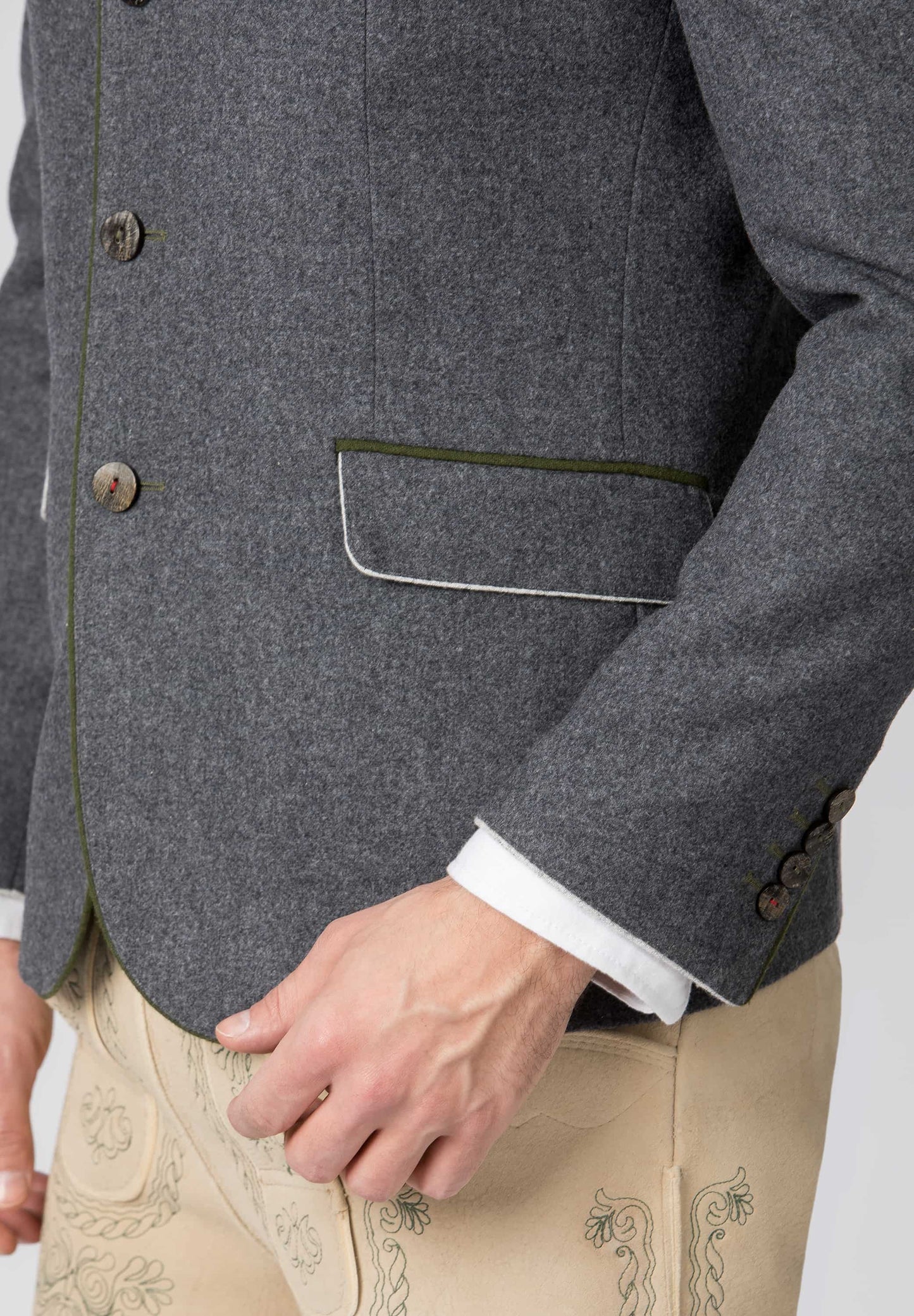 Luciano Stein Grun Trachten Men's Jacket