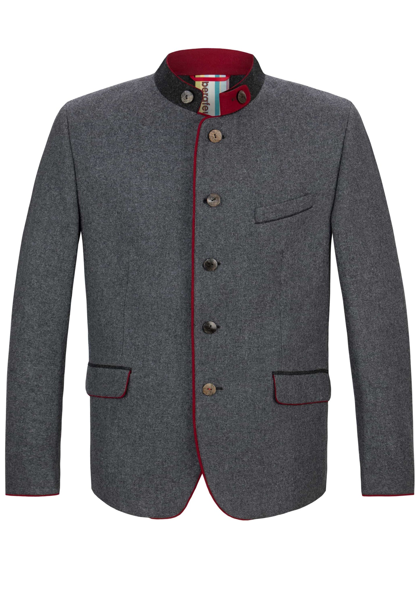 Luciano Stein Rot Trachten Men's Jacket