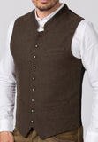 Devito Men's Brown Vest