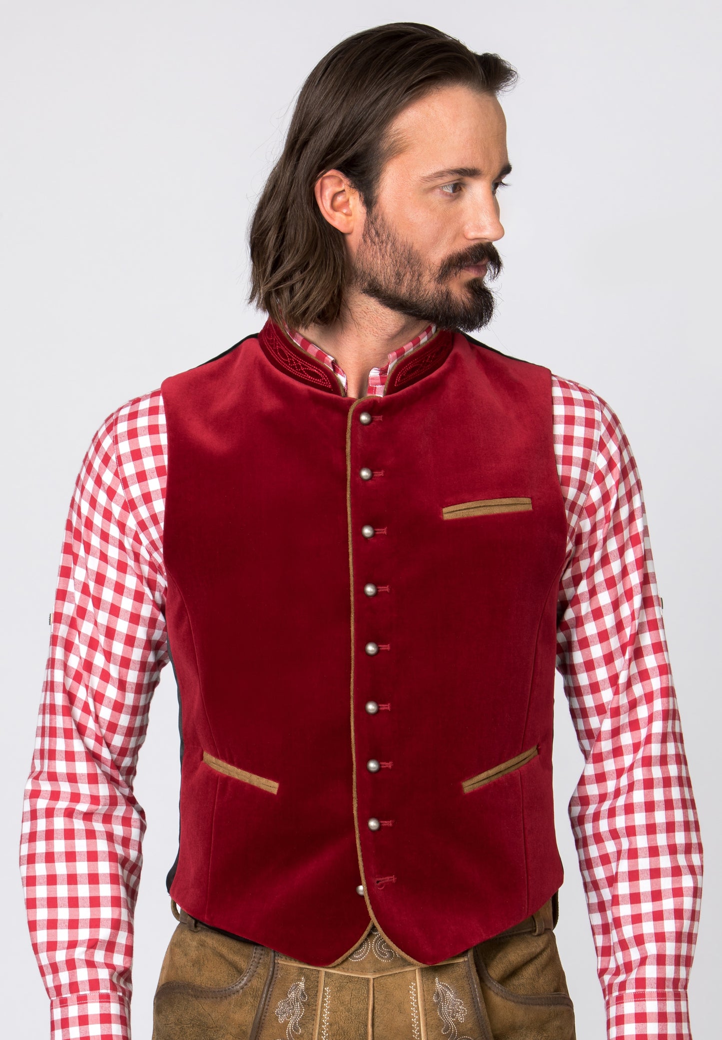 Ricardo Dark Red Men's Vest