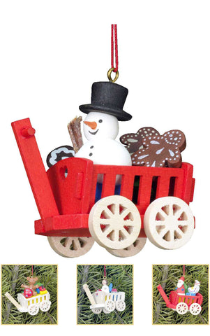 Hanging Ornament - Assorted Hay Wagons (Set of 6)
