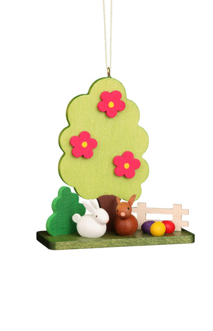 Ornament-Rabbit Couple by Tree