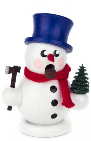 German Smoker- Mini Snowman with Tree