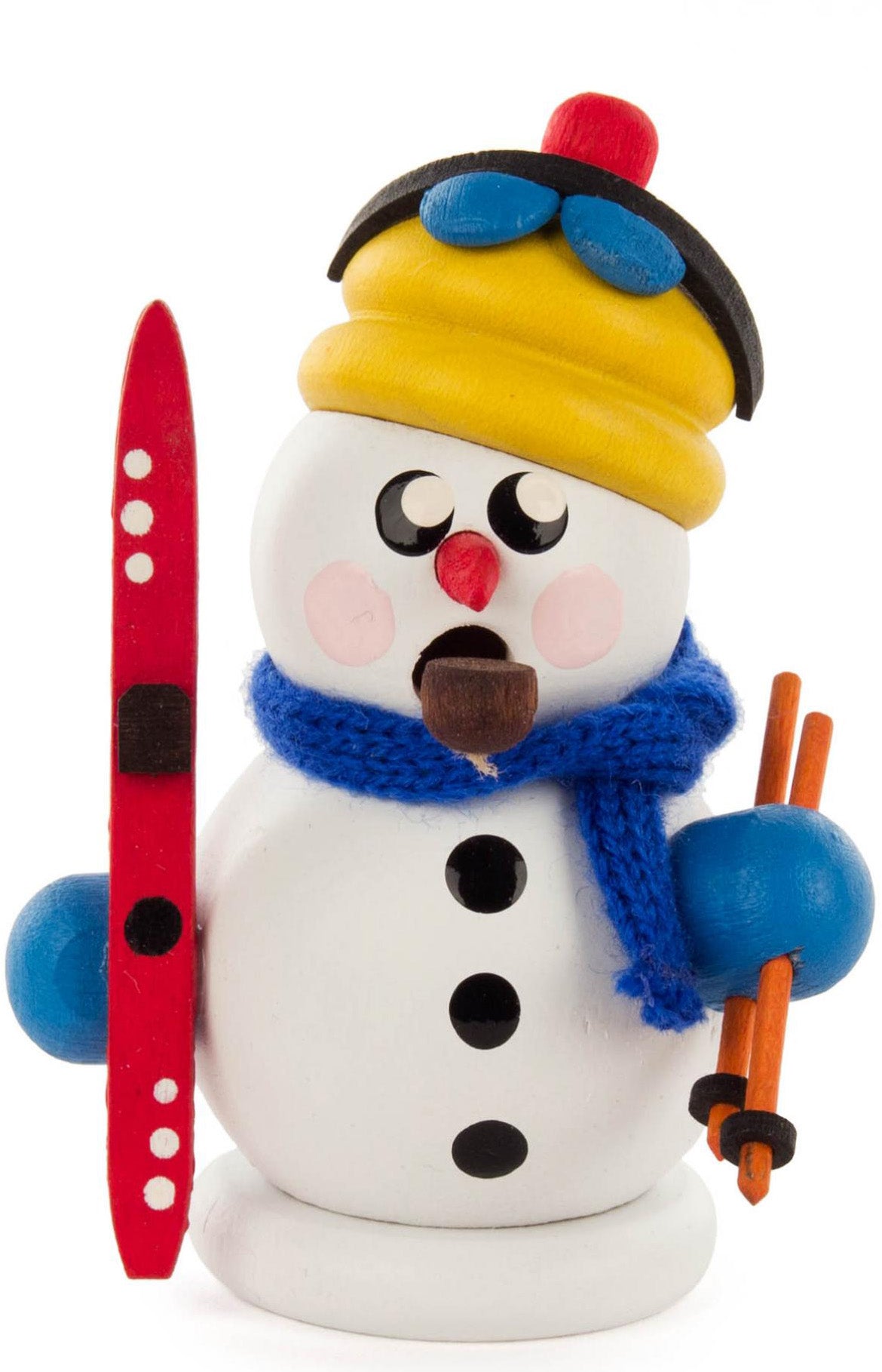 German Smoker- Mini Snowman with Ski