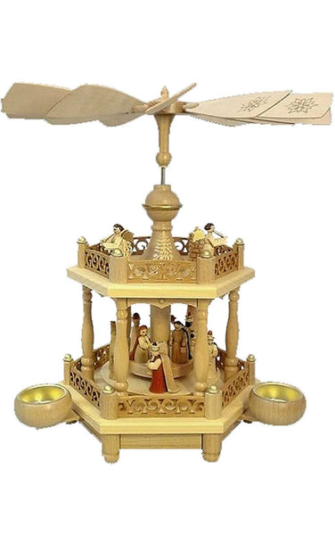 Pyramid - 2 tiers Nativity Scene and Angel Musicians
