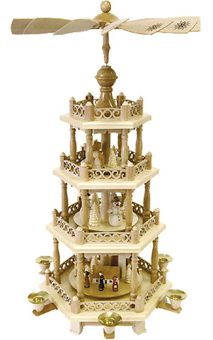 Pyramid - 4 tiers - Snowmen Church Animals