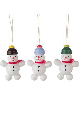 Hanging Ornament - Assorted Snowmen (Set of 3)
