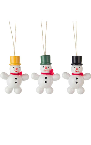 Hanging Ornament - Assorted Snowmen (Set of 3)