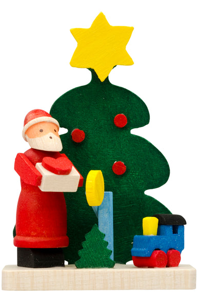 Santa with Train and Christmas Tree