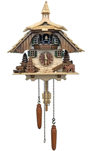 Black Forest clock in light finish with Bell Tower| MyDirndl.Com™