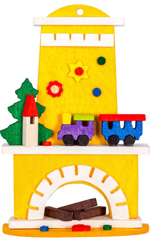 Hanging Ornament - Chimney with Train