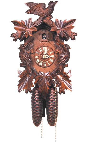 Leaves & Bird Cuckoo Clock with 8-Day Weight Driven Movement