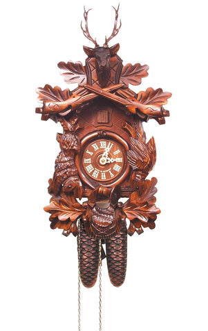 Hunter Engstler Cuckoo Clock with 8-Day Weight Driven Movement - Full Size