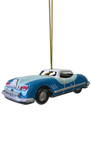 Collectible Tin Ornament - Blue Car