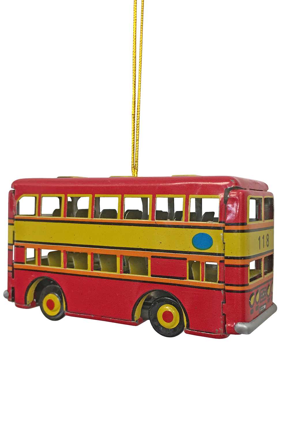 Collectible Tin Ornament - Doubledecker Bus