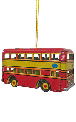Collectible Tin Ornament - Doubledecker Bus