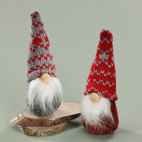 ornament Red and Grey Gnome