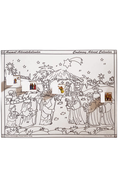 Advent Calendar - Coloring Nativity Scene