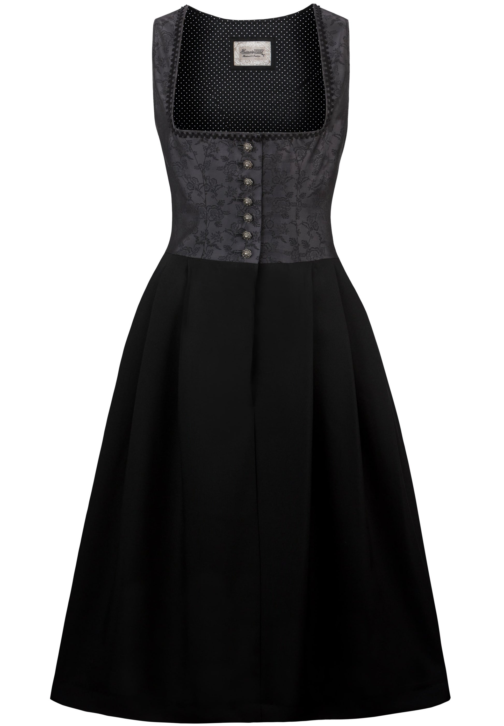 german formal dress Bachfeld Women's Long Dirndl-Black German Traditional Dress US-German Size 18-50 / Black